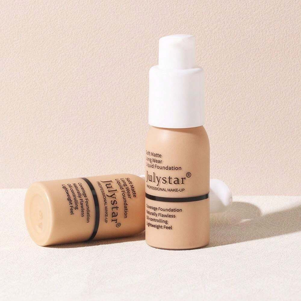 JulyStar 10 Colors Waterproof Long-Lasting Oil-Control Soft Matte Liquid  Foundation