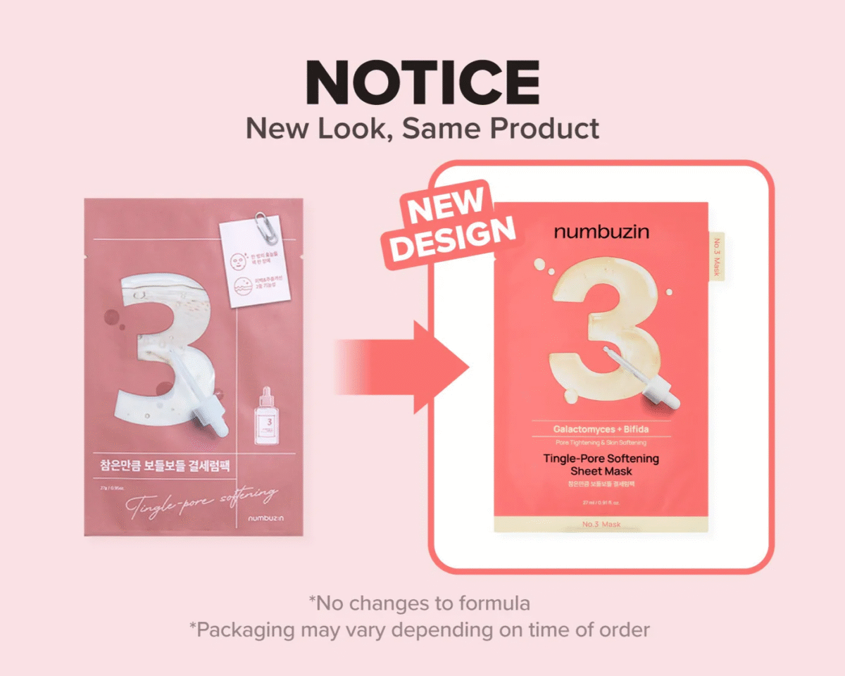 Numbuzin No.3 Tingle-Pore Softening Sheet Mask  (1pc)