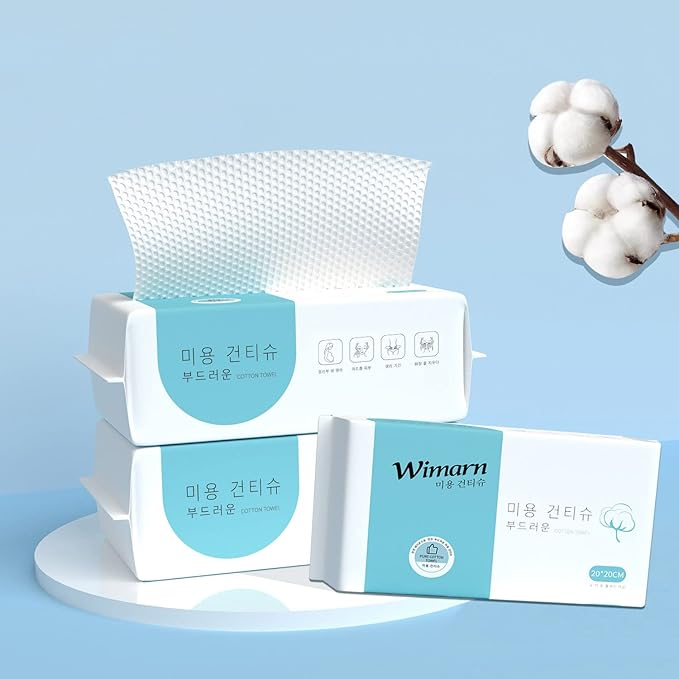 Wimarn Disposable Cotton Face Towels 60PCS