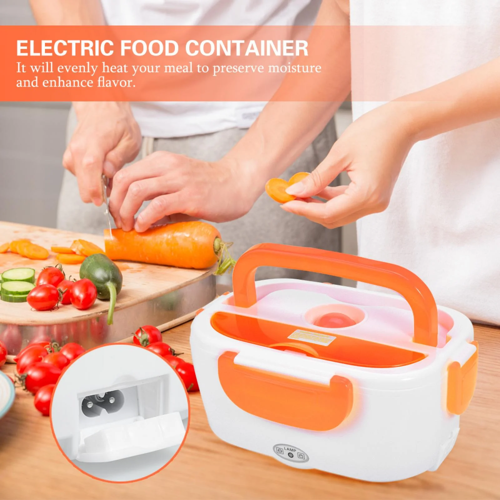 Dual-Power Portable Electric Lunch Box