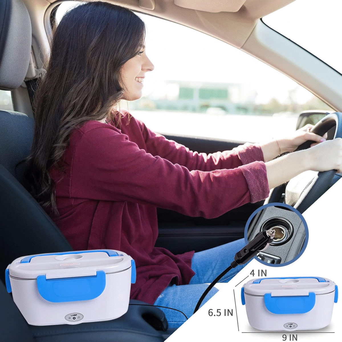 Dual-Power Portable Electric Lunch Box