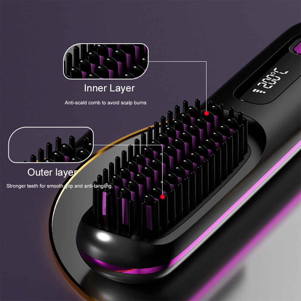 Cordless Mini Hair Straightening Comb