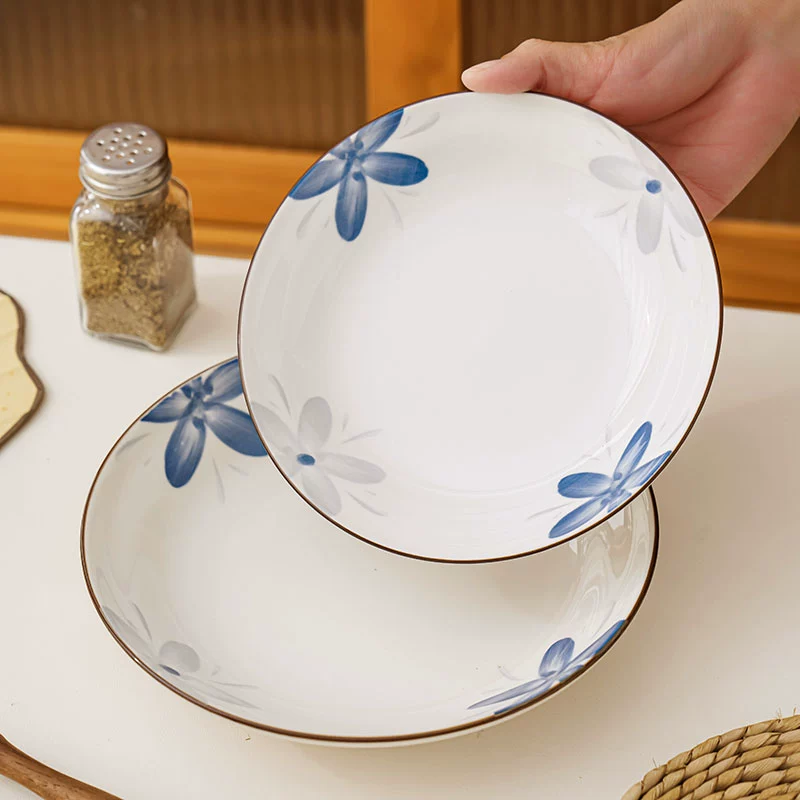 8-Inch Orchid Whisper White Ceramic Deep Plate