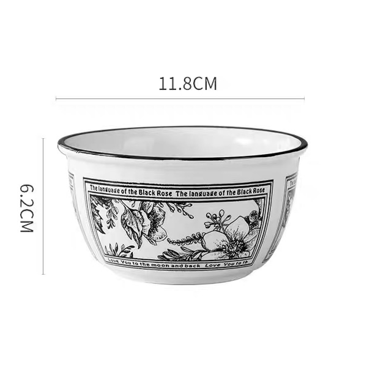 Retro Camellia Flower Ceramic Dinner Set - 6-Piece - Image 4