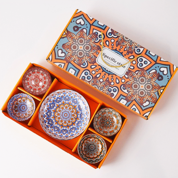 20020001701_4-1.png Bohemian Style Geometric Print Ceramic Dinnerware Set