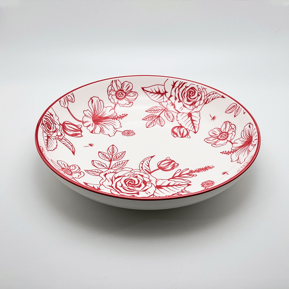 Vintage Camellia Deep Plate