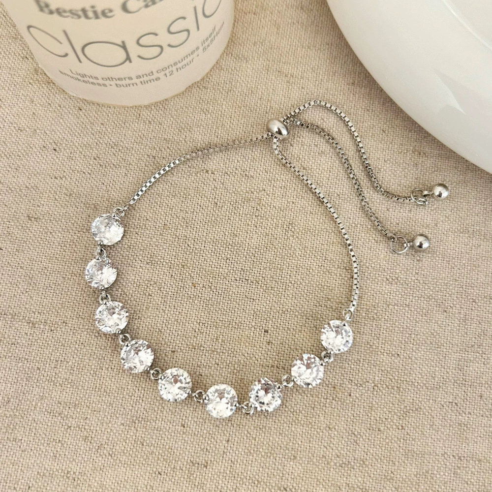 70020001501_1-1.png Dazzling Large Zircon Sparkle Strand Adjustable Bracelet