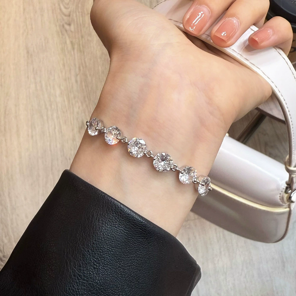 70020001501_3-1.png Dazzling Large Zircon Sparkle Strand Adjustable Bracelet