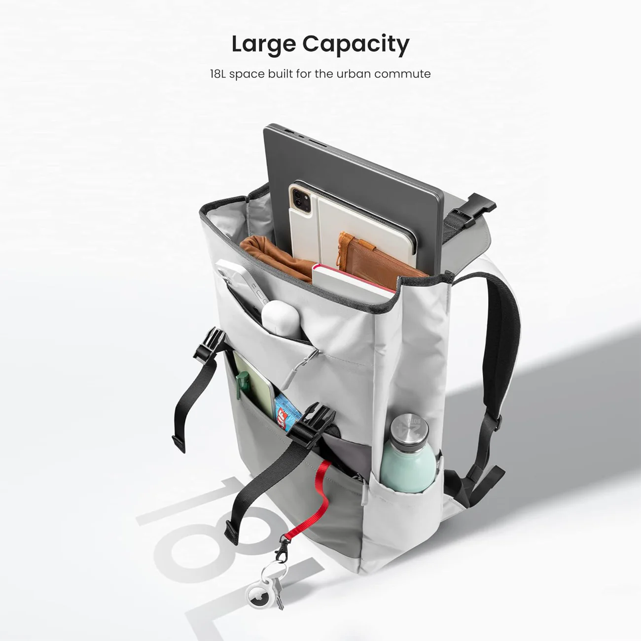 tomtoc Slash T64 Backpack 18L Laptop & Travel Bag - Tephra - Image 8