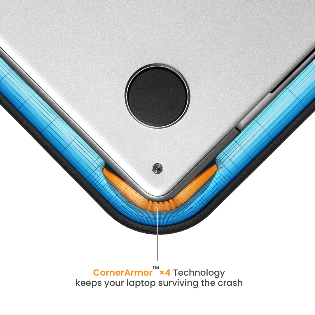 tomtoc Defender A13 13-inch Laptop Sleeve for MacBook Pro - Mist Blue - Image 3