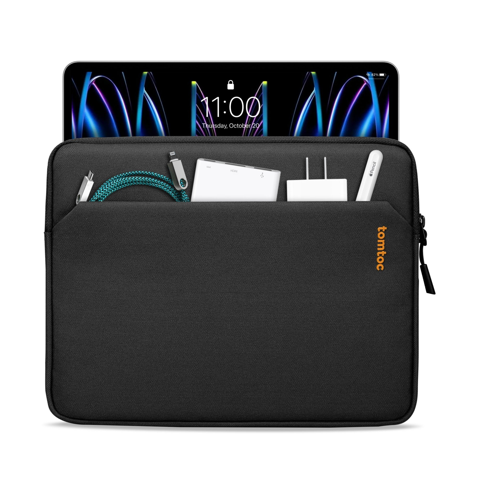 tomtoc Light B18 11-inch iPad Sleeve - Black - Image 2