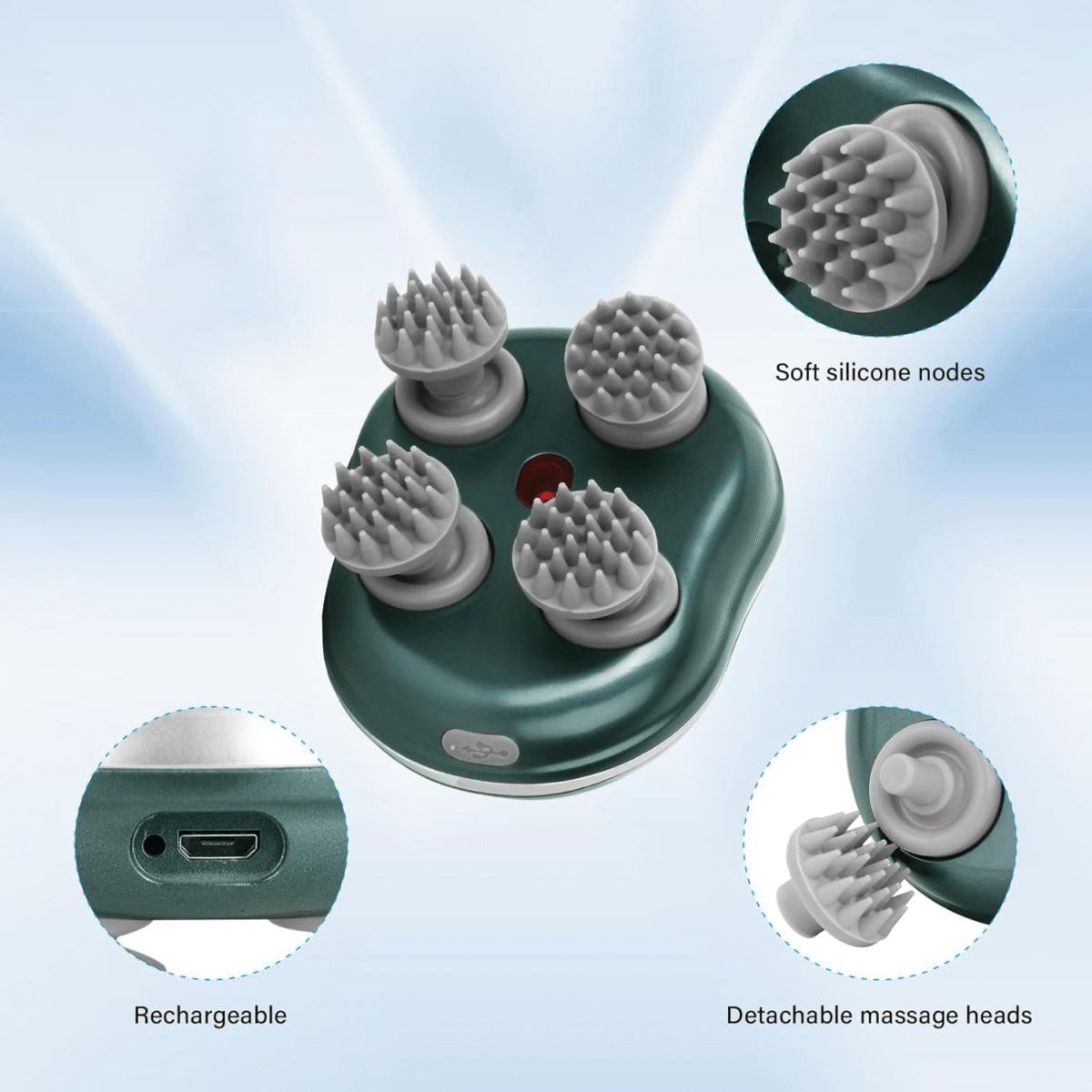 Electric Scalp Massager Portable Head Scratcher Stress Relax Hair Growth - Image 5