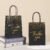 "Thank You" Gift Bags Pink or Black Gold Foil Kraft Paper