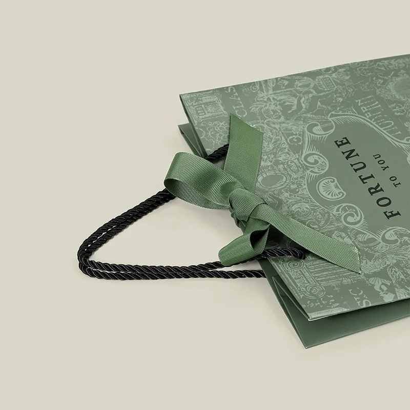 Premium Dark Green Gift Bag Luxury Paper Bag