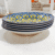 Bohemian Mandala 8-Inch Deep Plate Blue & Yellow Ceramic Soup Bowl