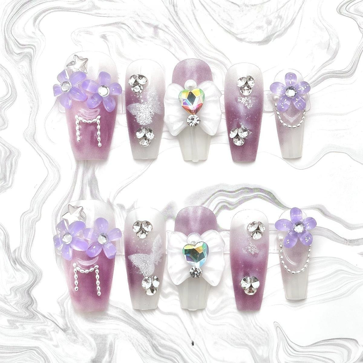 80040002301_4-1.jpeg Long Coffin Press-On Nails Lilac & White Gradient
