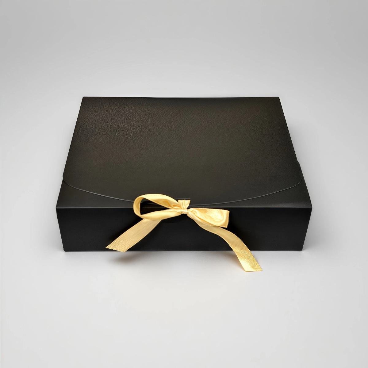 Luxury Black Gift Box with Gold Ribbon