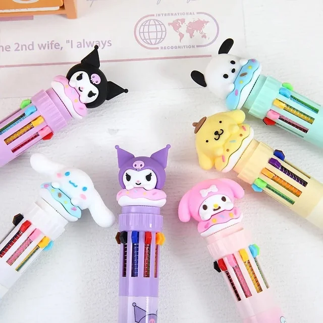 Sanrio Cartoon 10 Color Ballpoint Pen