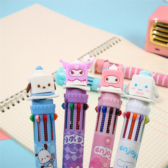 Sanrio Square Head Edition 10-Color Ballpoint Pen