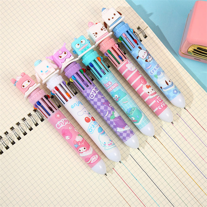 Sanrio Square Head Edition 10-Color Ballpoint Pen