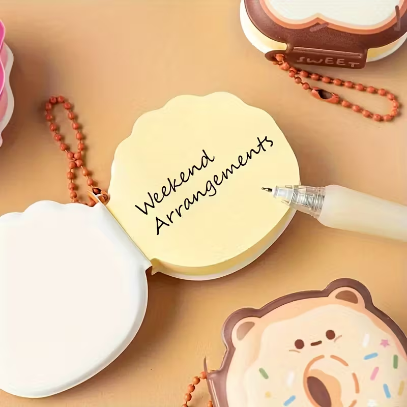 Cute Mini Keychain Sticky Note Pad